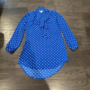 Forever 21 Royal Blue Polka Dot Mini Dress